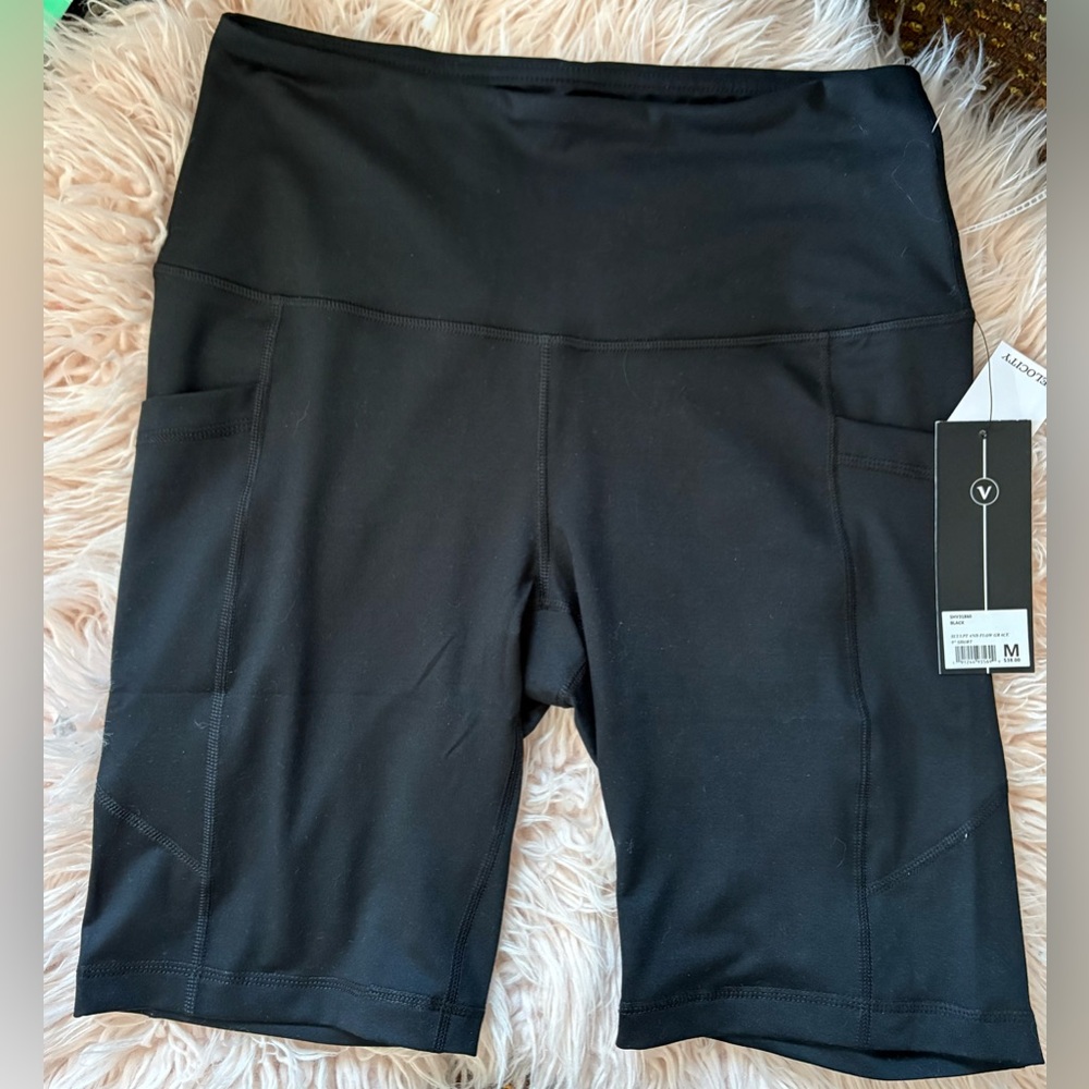 Velocity black 9” Sculpt and Flow Bike Shorts size M New with Tags